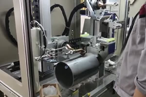 壓縮機桶體自動化釬焊現場視頻